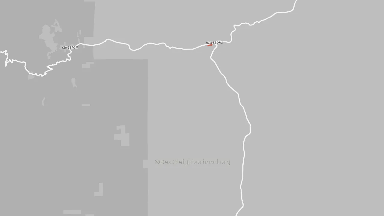 Walk Grade map of 88042, NM, walkable areas in green and car-dependent areas in red