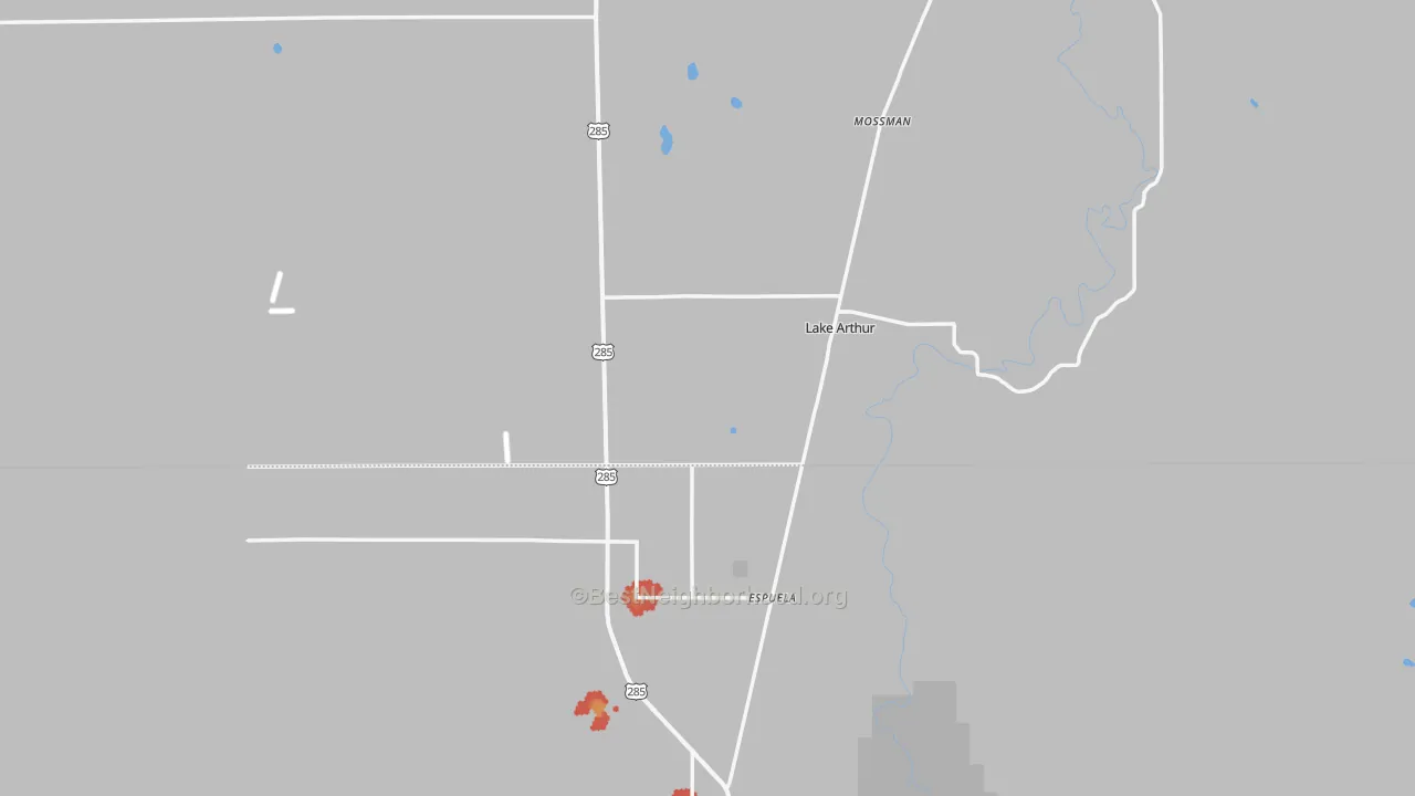 Walk Grade map of 88253, NM, walkable areas in green and car-dependent areas in red
