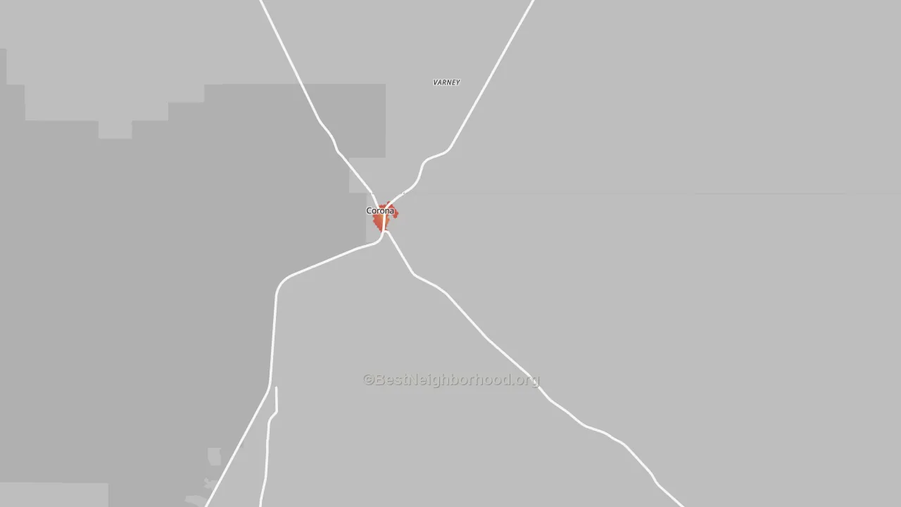 Walk Grade map of 88318, NM, walkable areas in green and car-dependent areas in red
