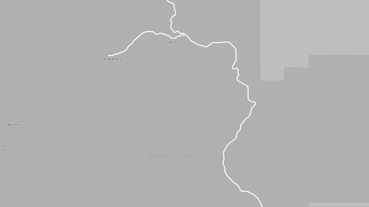 Walk Grade map of 88354, NM, walkable areas in green and car-dependent areas in red
