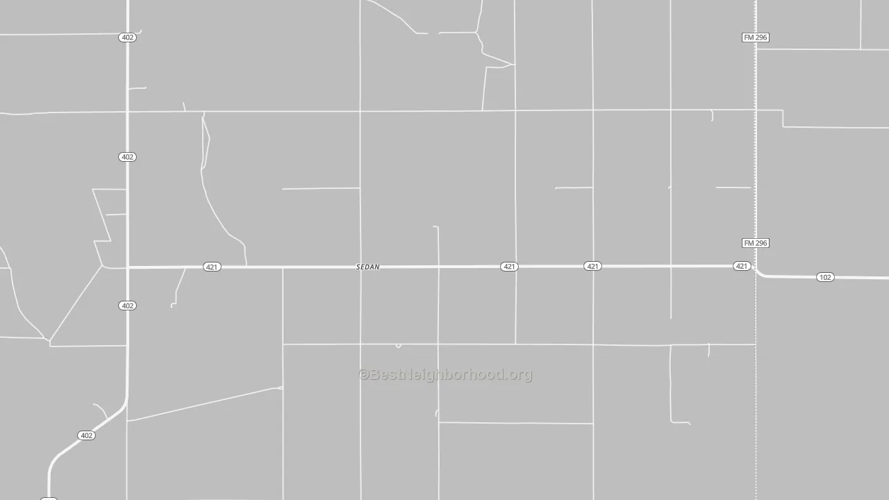 Walk Grade map of 88436, NM, walkable areas in green and car-dependent areas in red