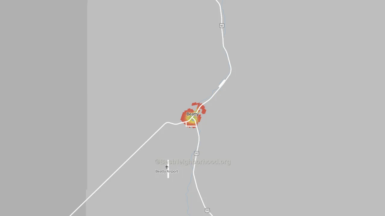 Walk Grade map of 89003, NV, walkable areas in green and car-dependent areas in red