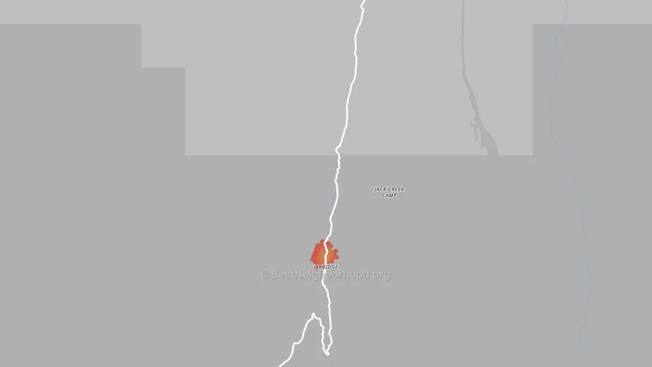 Walk Grade map of 89826, NV, walkable areas in green and car-dependent areas in red