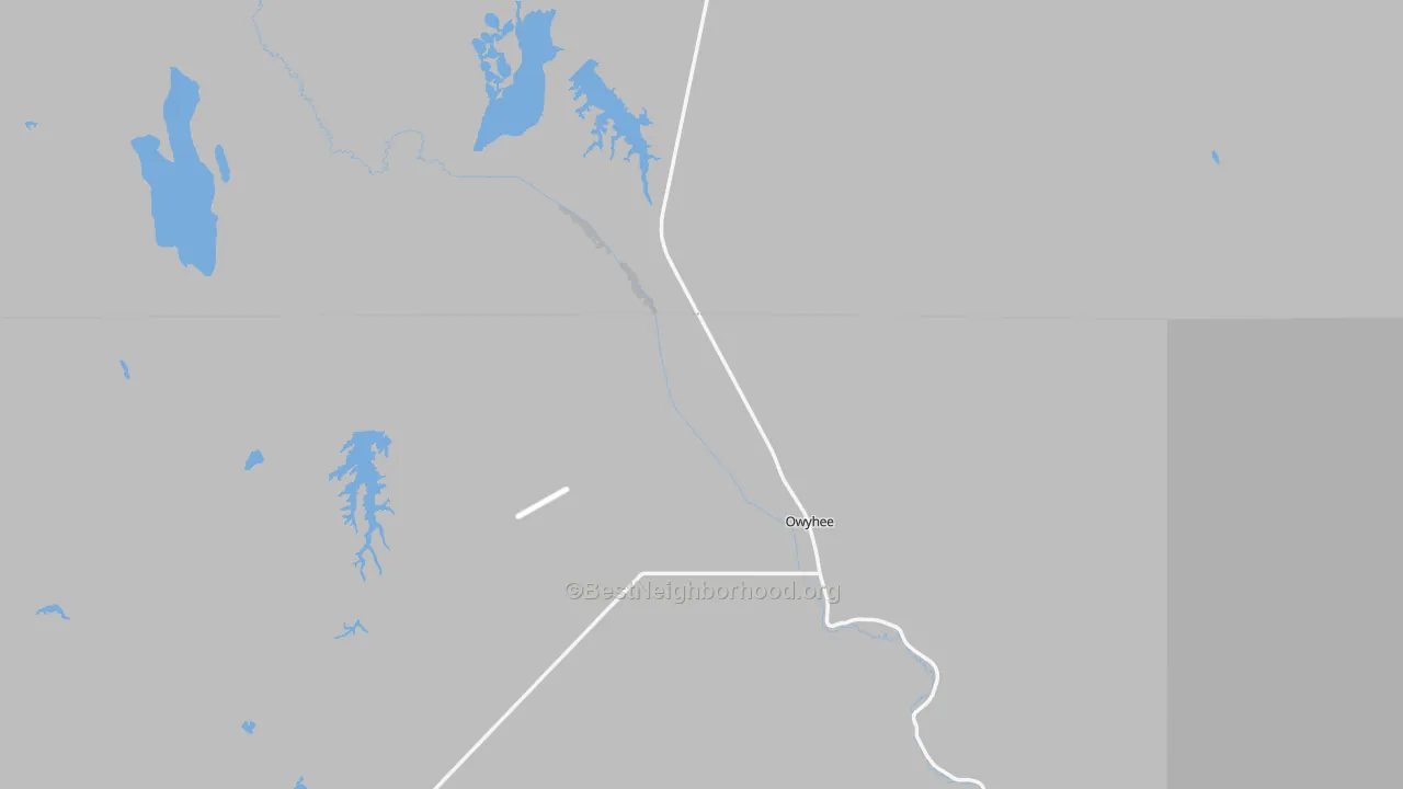 Walk Grade map of 89832, NV, walkable areas in green and car-dependent areas in red