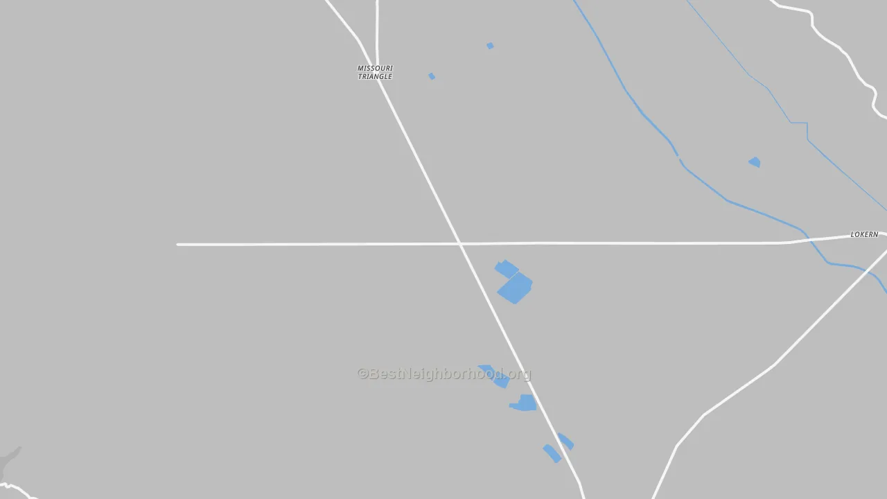 Walk Grade map of 93251, CA, walkable areas in green and car-dependent areas in red