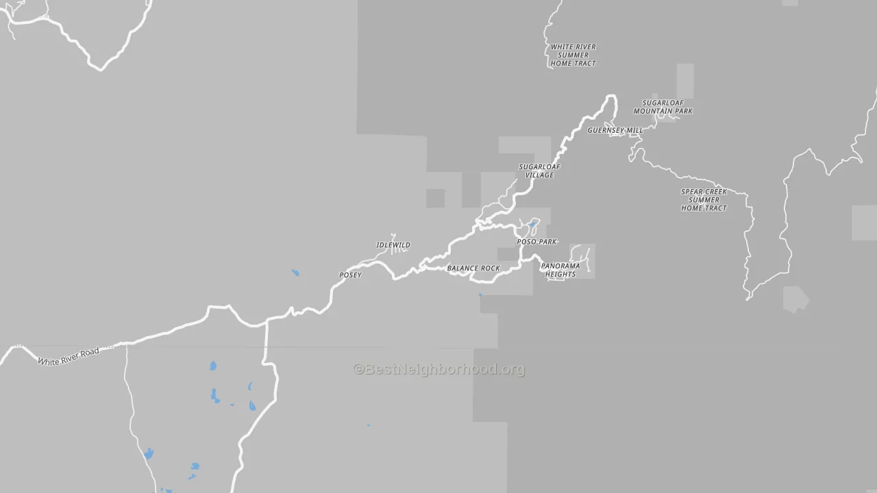 Walk Grade map of 93260, CA, walkable areas in green and car-dependent areas in red