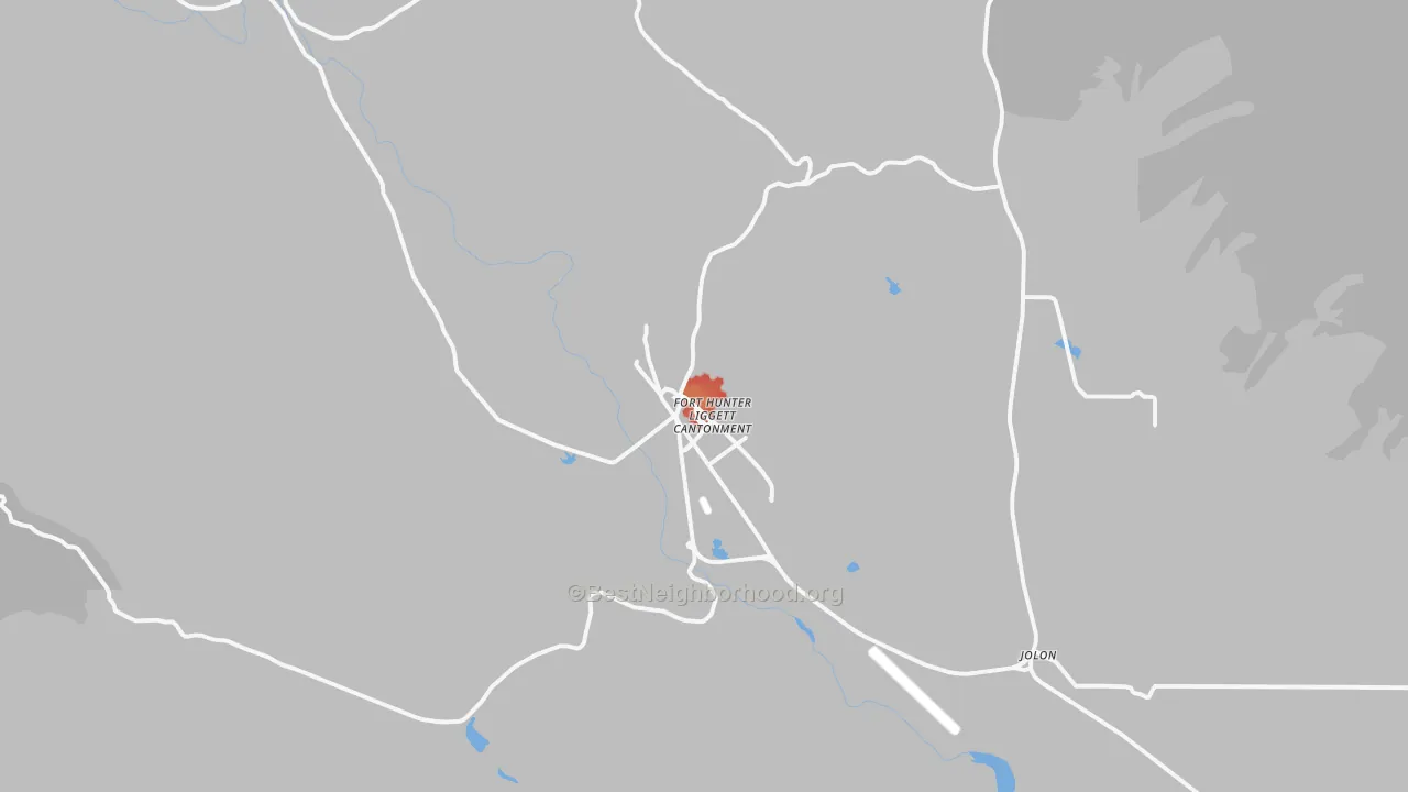 Walk Grade map of 93928, CA, walkable areas in green and car-dependent areas in red