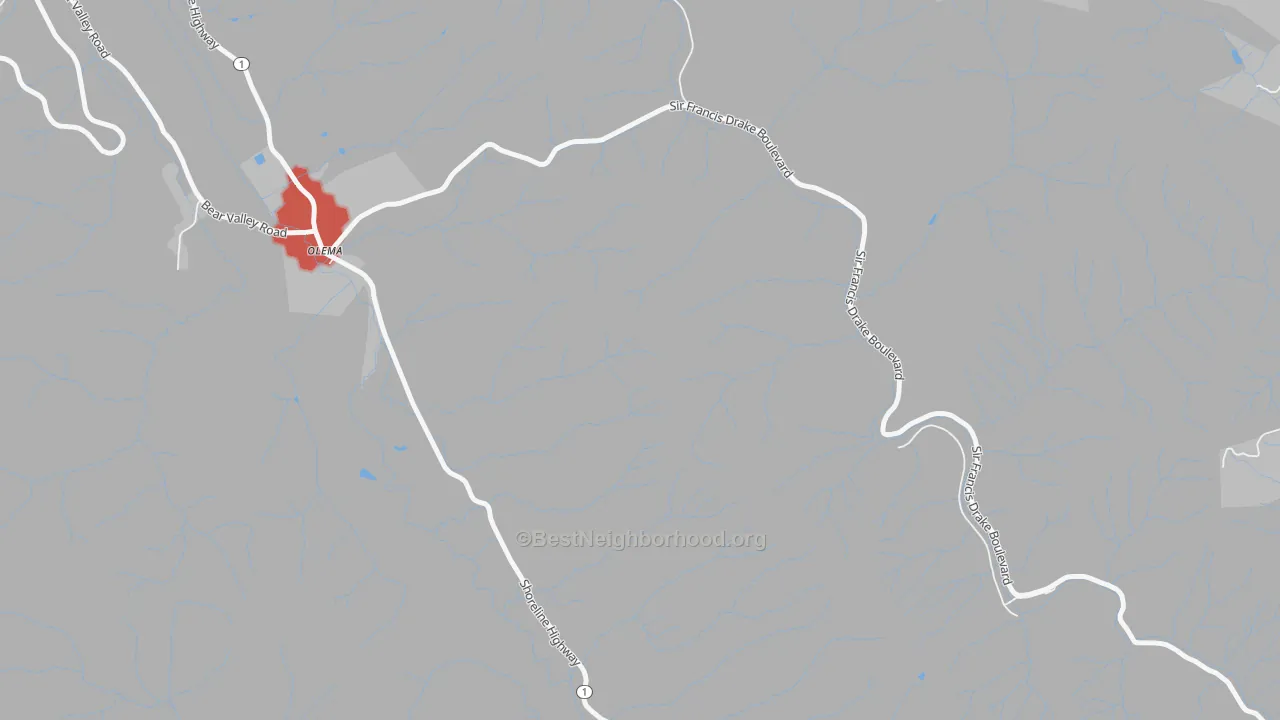 Walk Grade map of 94950, CA, walkable areas in green and car-dependent areas in red