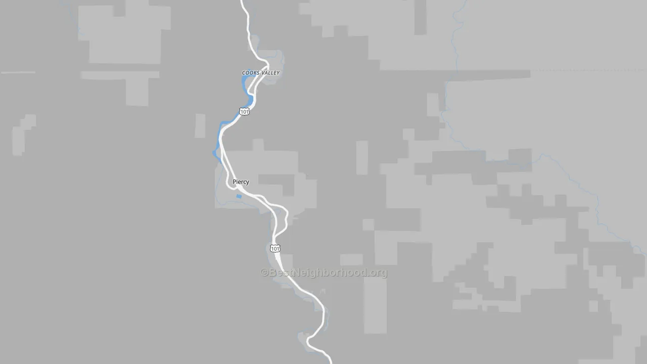 Walk Grade map of 95587, CA, walkable areas in green and car-dependent areas in red