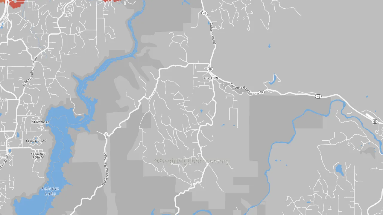 Walk Grade map of 95664, CA, walkable areas in green and car-dependent areas in red