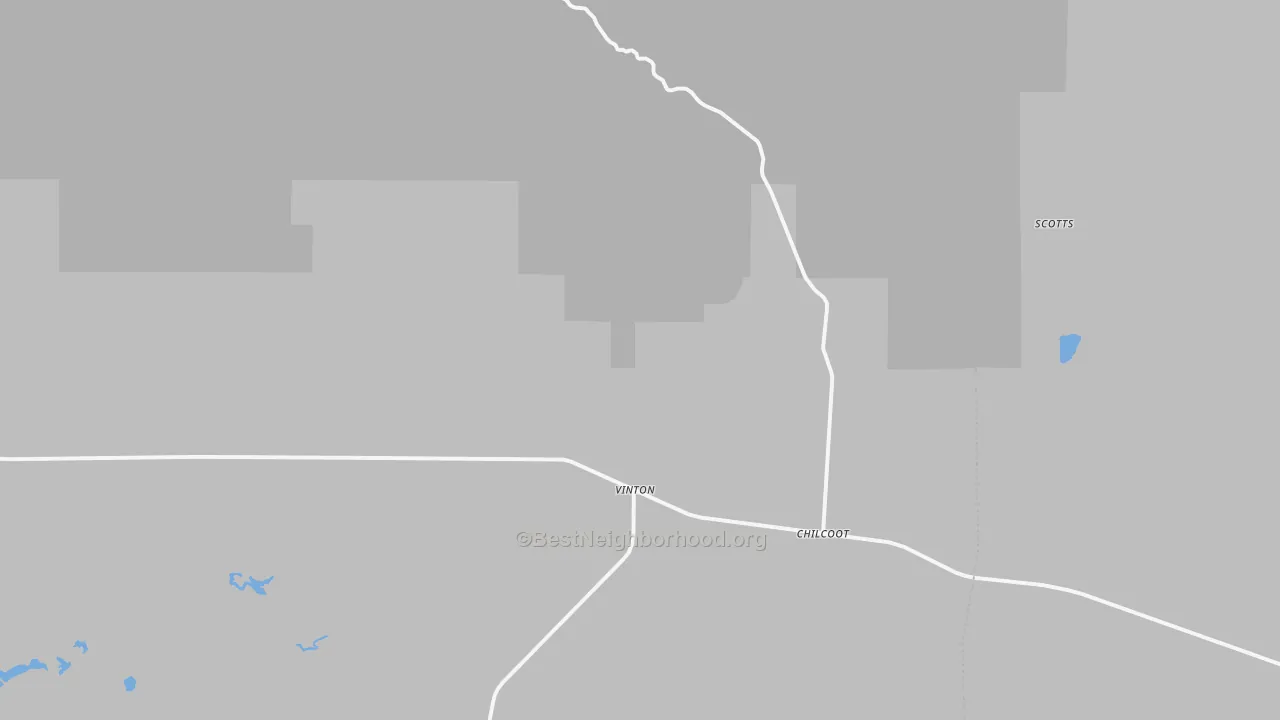 Walk Grade map of 96105, CA, walkable areas in green and car-dependent areas in red