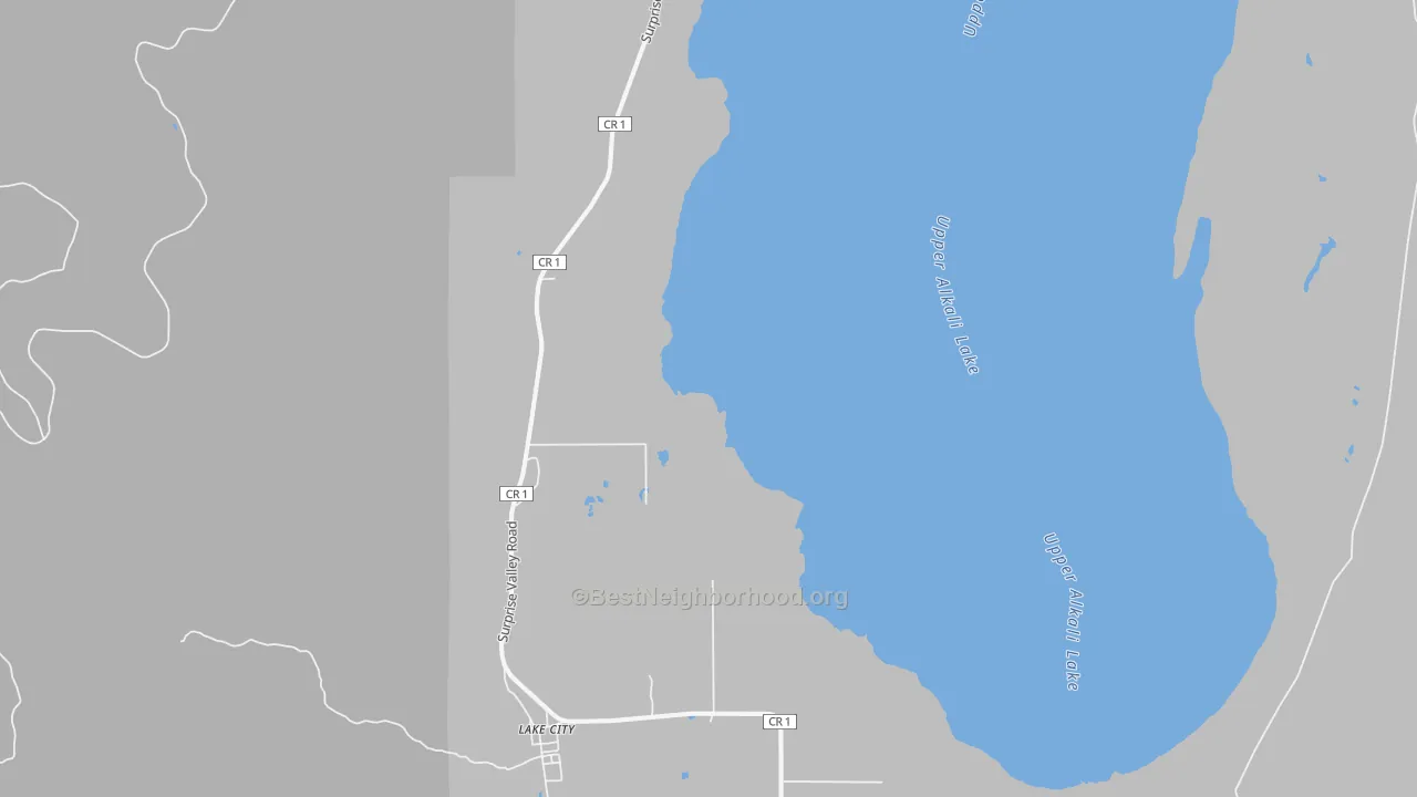 Walk Grade map of 96115, CA, walkable areas in green and car-dependent areas in red