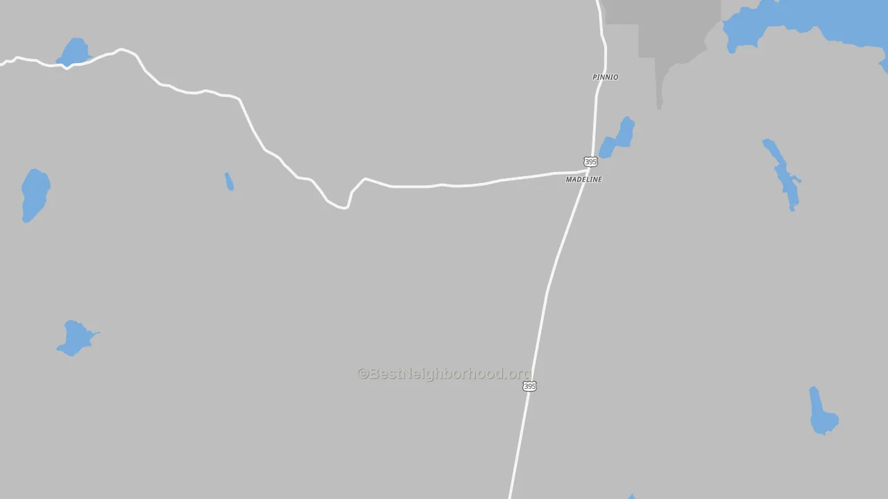 Walk Grade map of 96119, CA, walkable areas in green and car-dependent areas in red