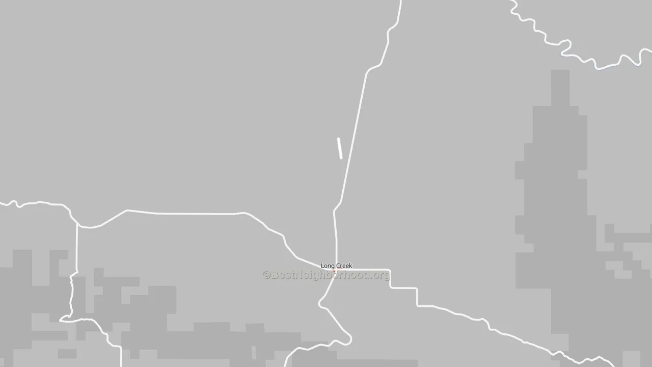 Walk Grade map of 97856, OR, walkable areas in green and car-dependent areas in red