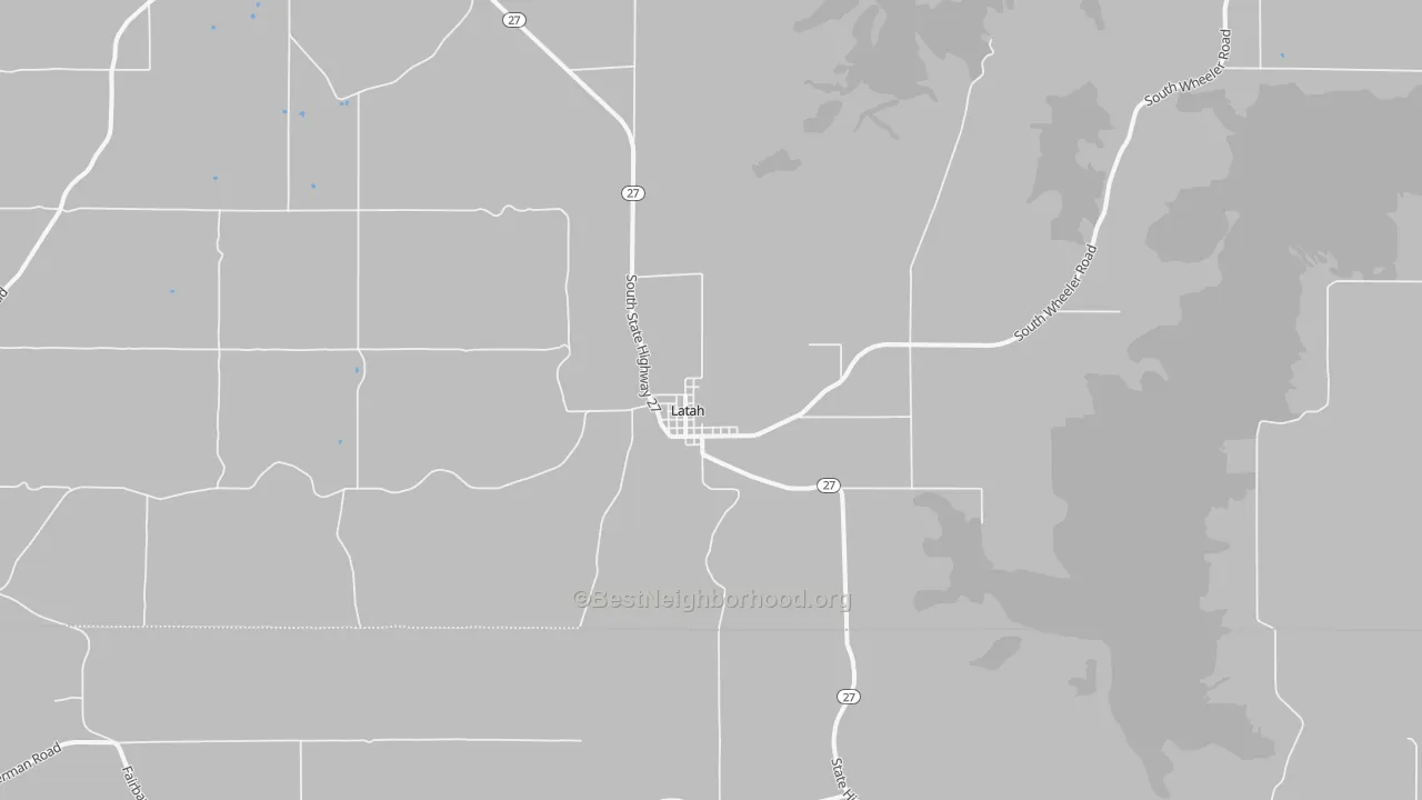 Walk Grade map of 99018, WA, walkable areas in green and car-dependent areas in red