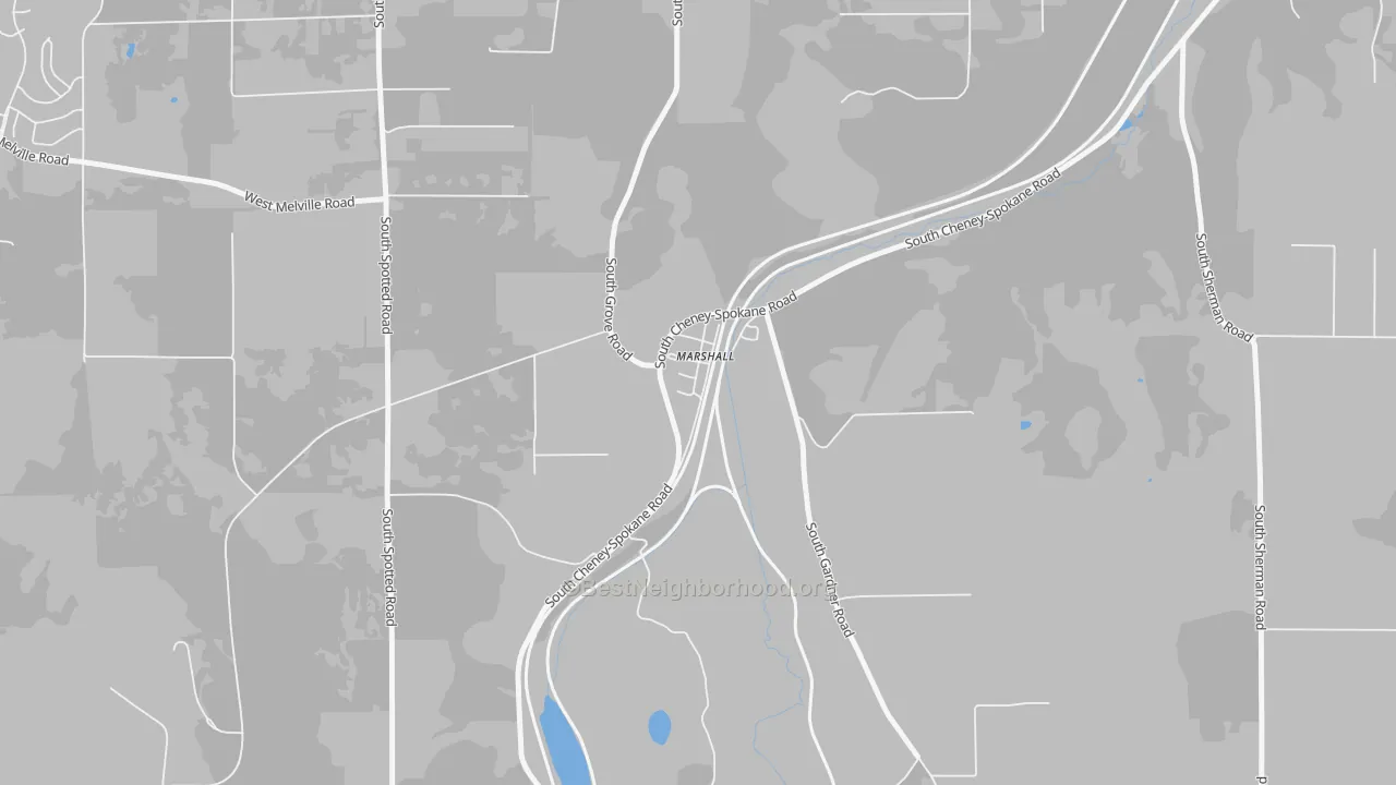 Walk Grade map of 99020, WA, walkable areas in green and car-dependent areas in red