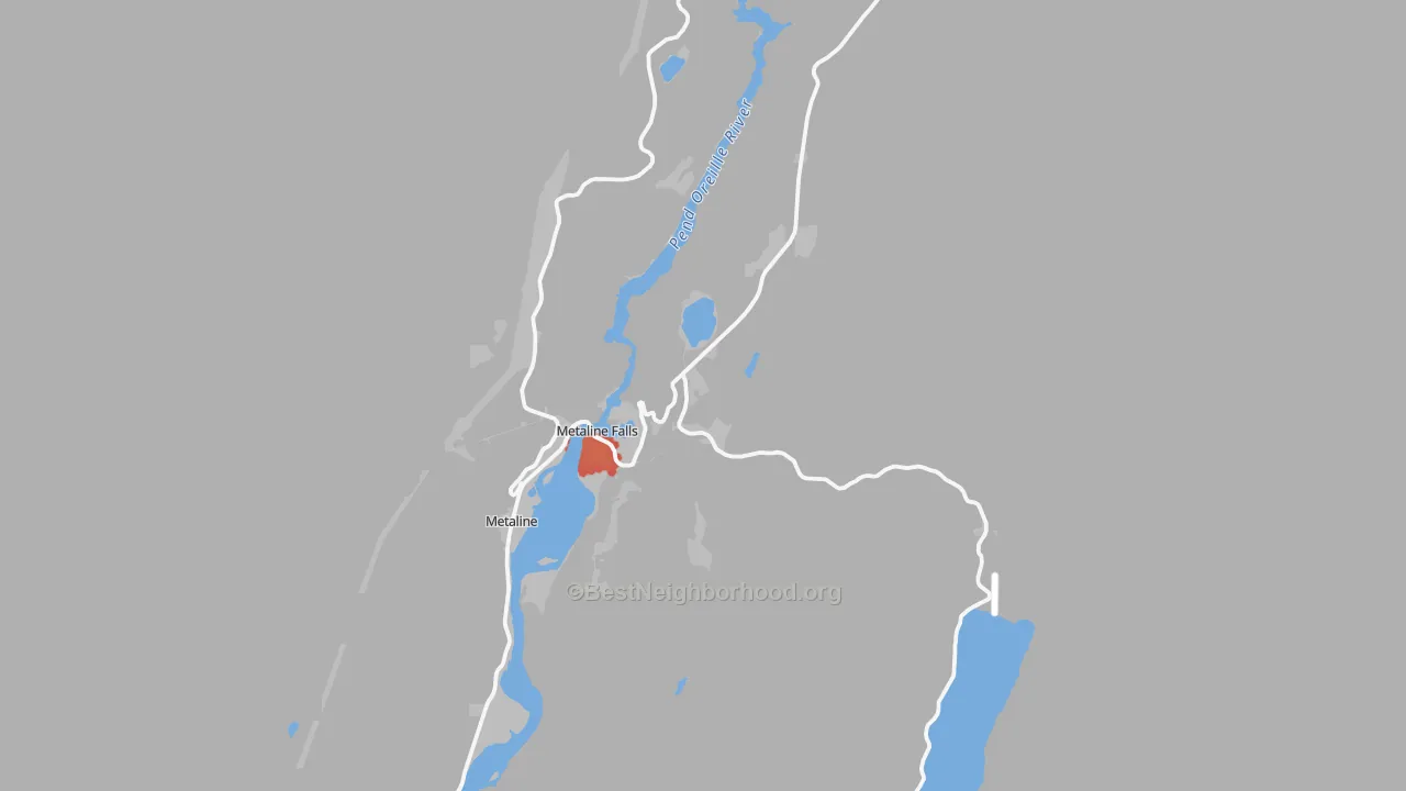 Walk Grade map of 99153, WA, walkable areas in green and car-dependent areas in red