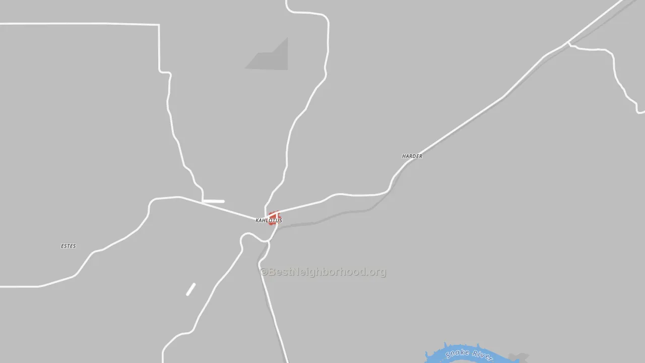 Walk Grade map of 99335, WA, walkable areas in green and car-dependent areas in red