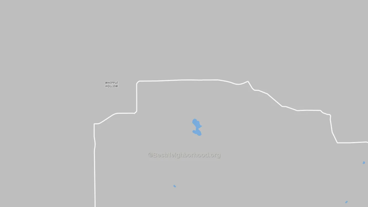 Walk Grade map of Bill, WY, walkable areas in green and car-dependent areas in red