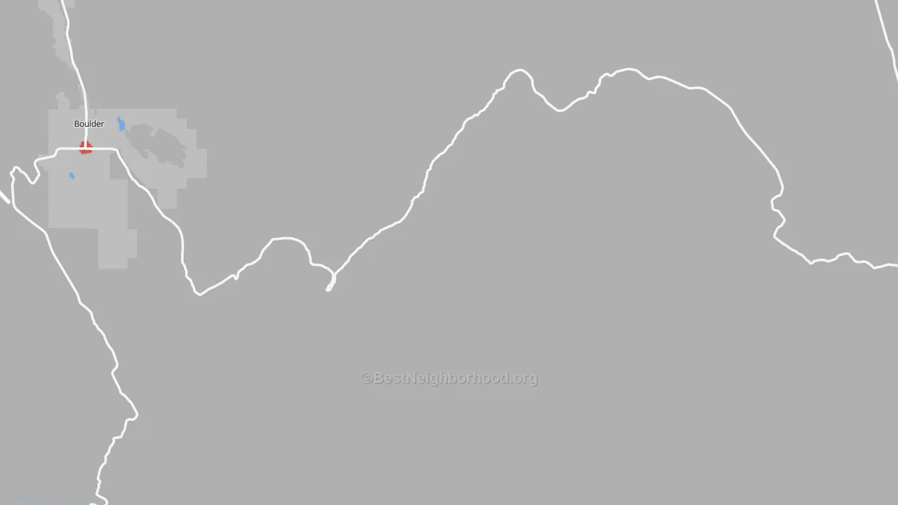 Walk Grade map of Bryce Canyon, UT, walkable areas in green and car-dependent areas in red