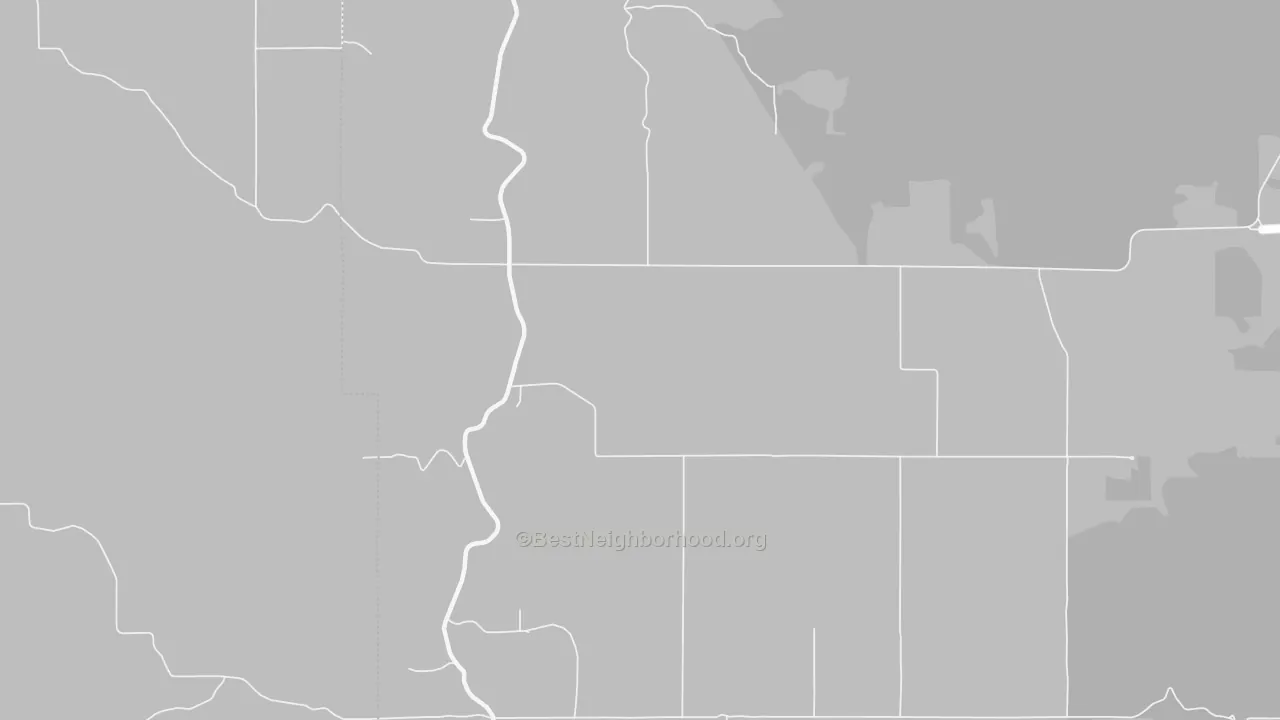 Walk Grade map of Cavendish, ID, walkable areas in green and car-dependent areas in red