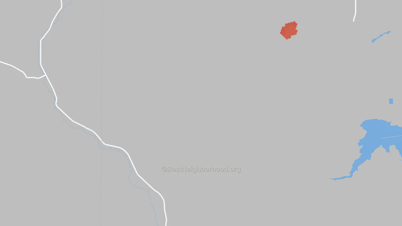 Walk Grade map of Cecil, OR, walkable areas in green and car-dependent areas in red