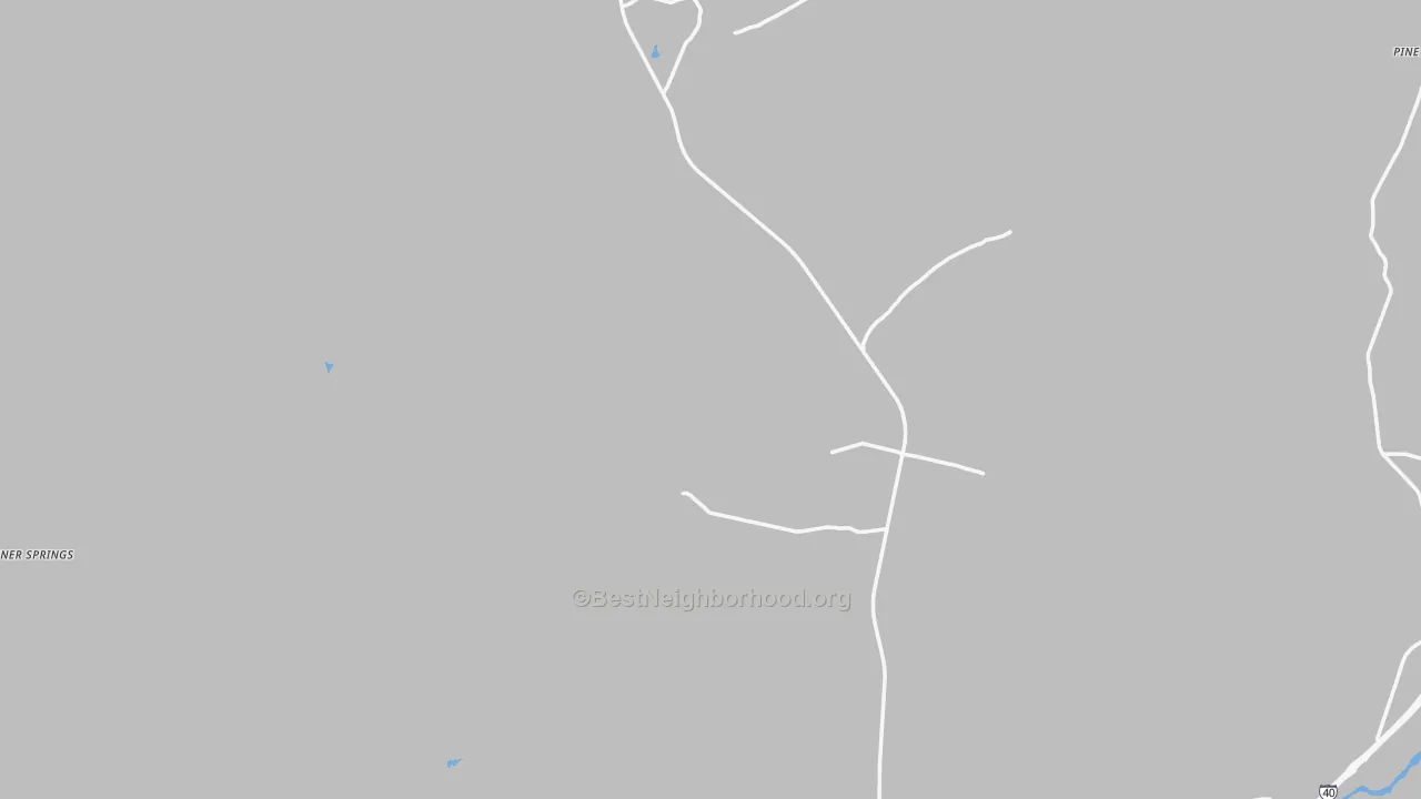 Walk Grade map of Chambers, AZ, walkable areas in green and car-dependent areas in red