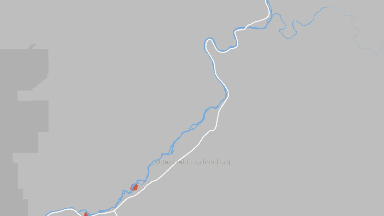 Walk Grade map of Cisco, UT, walkable areas in green and car-dependent areas in red