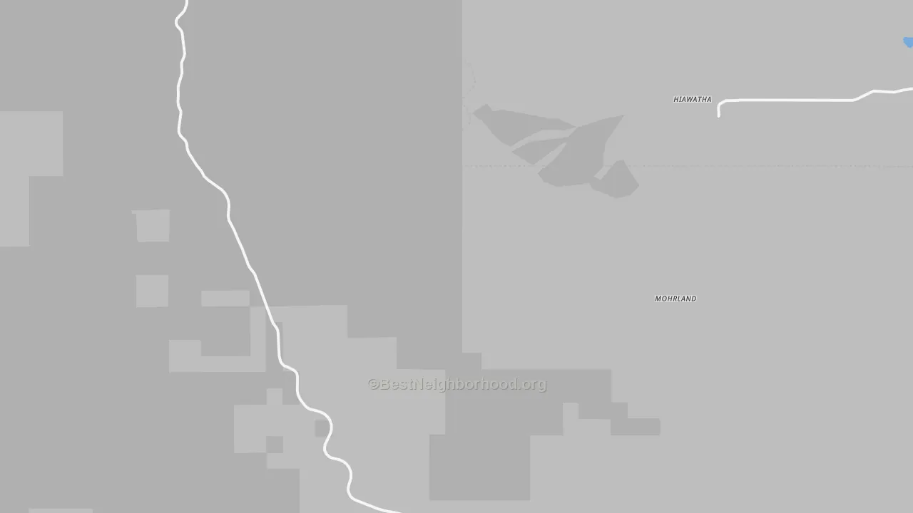 Walk Grade map of Clear Creek, UT, walkable areas in green and car-dependent areas in red