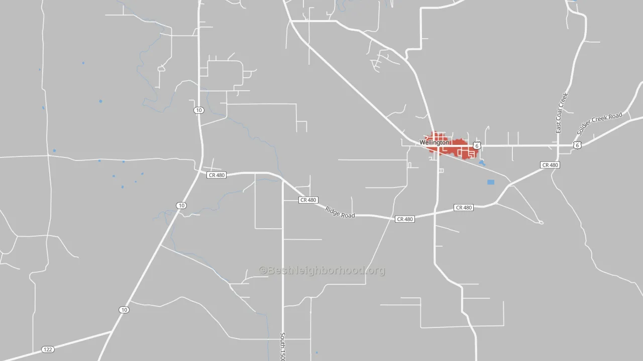 Walk Grade map of Columbia, UT, walkable areas in green and car-dependent areas in red
