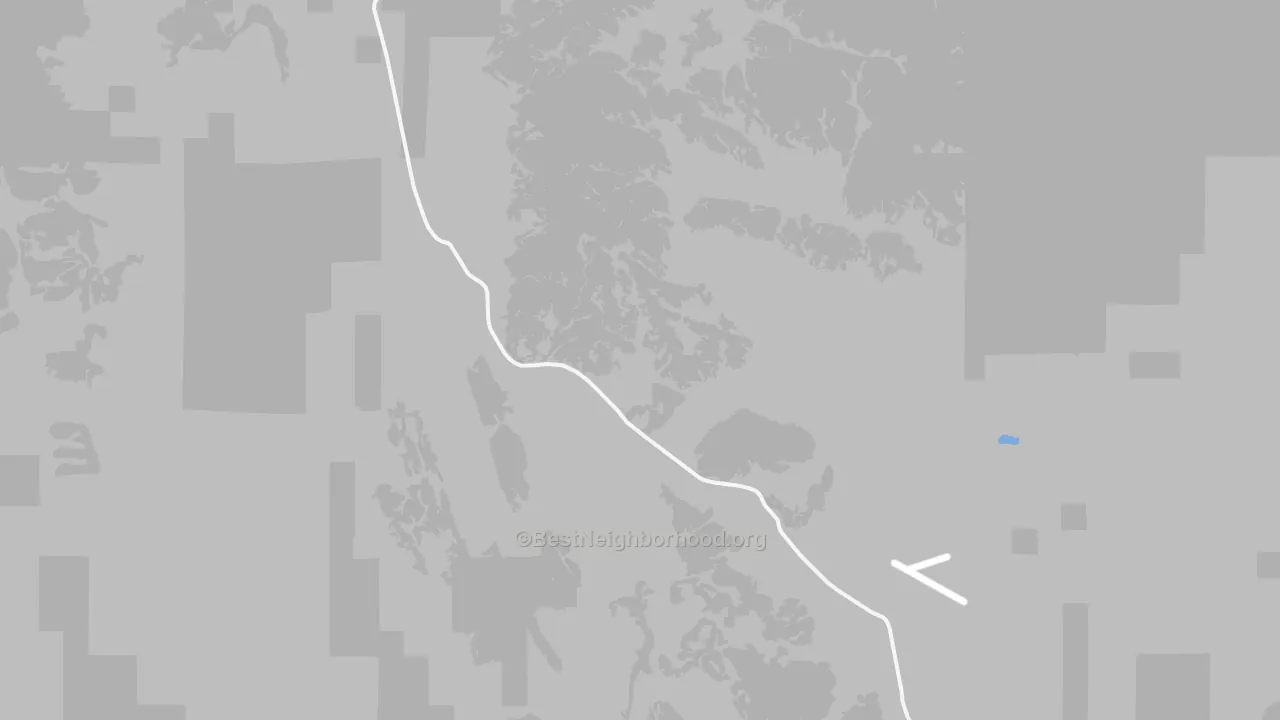 Walk Grade map of Como, CO, walkable areas in green and car-dependent areas in red