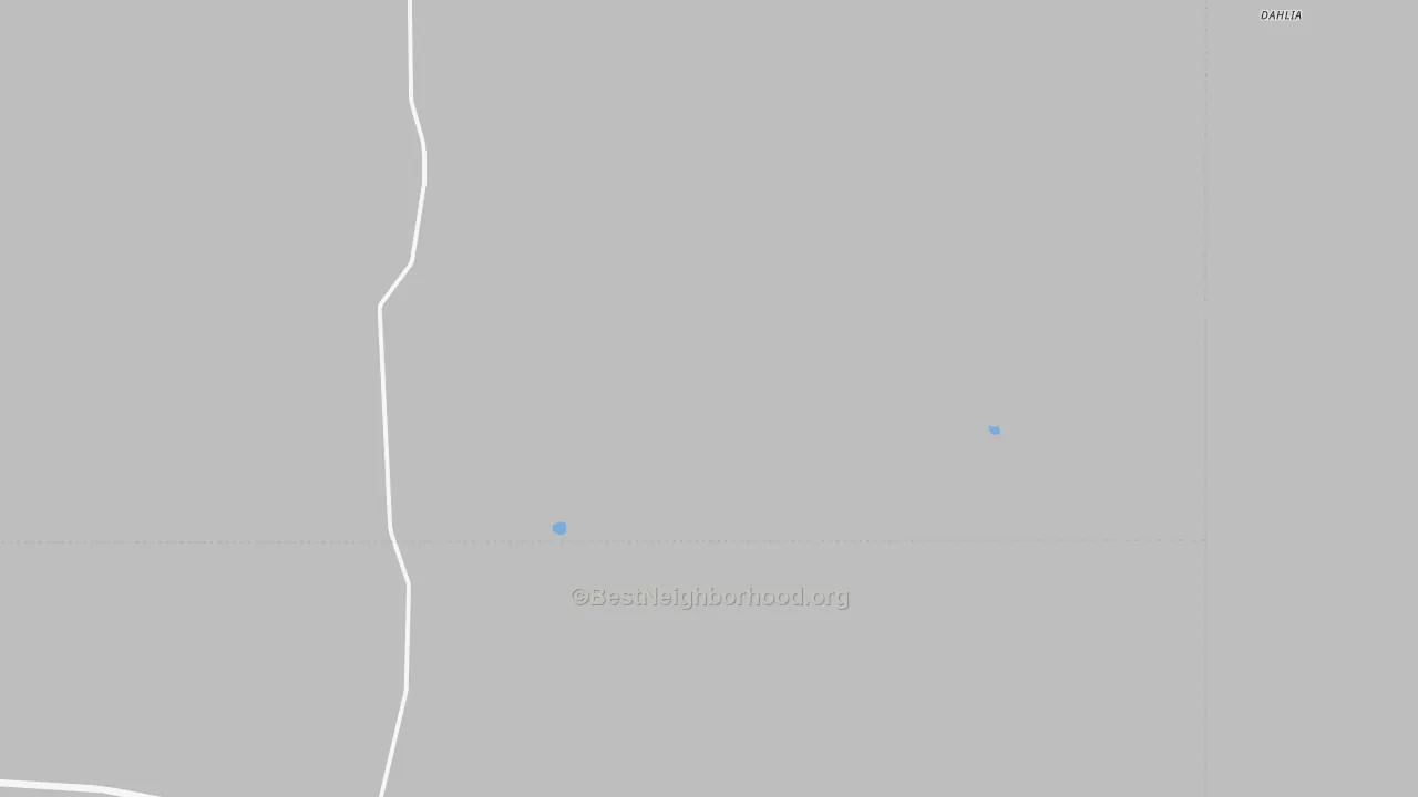 Walk Grade map of Dahlia, NM, walkable areas in green and car-dependent areas in red