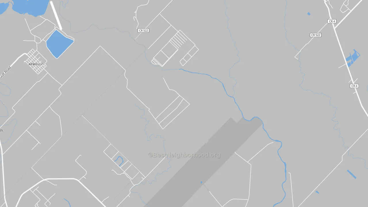 Walk Grade map of Danciger, TX, walkable areas in green and car-dependent areas in red
