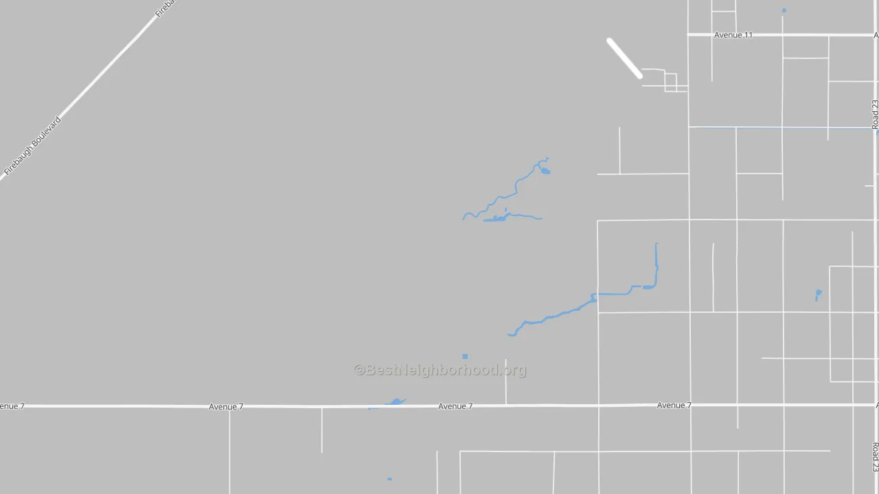 Walk Grade map of Daulton, CA, walkable areas in green and car-dependent areas in red