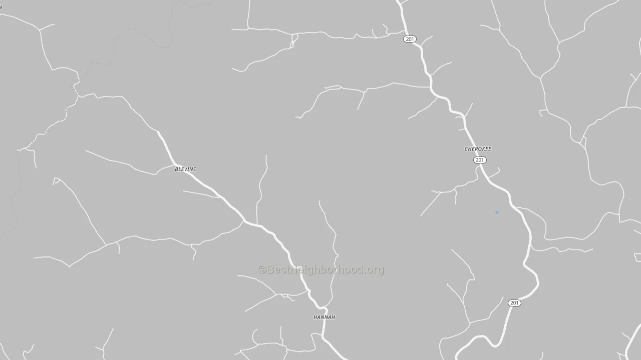 Walk Grade map of Edsel, KY, walkable areas in green and car-dependent areas in red