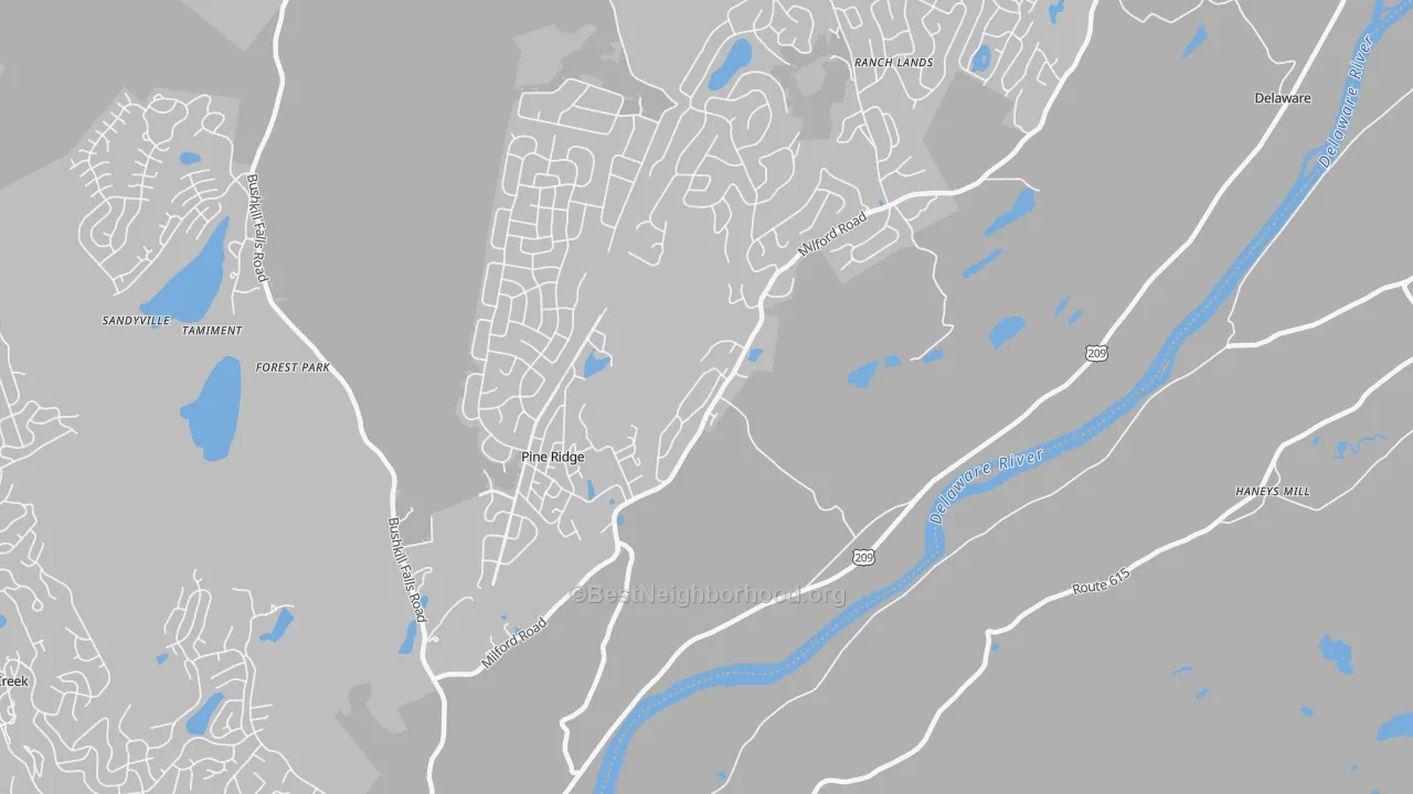 Walk Grade map of Egypt Mills, PA, walkable areas in green and car-dependent areas in red