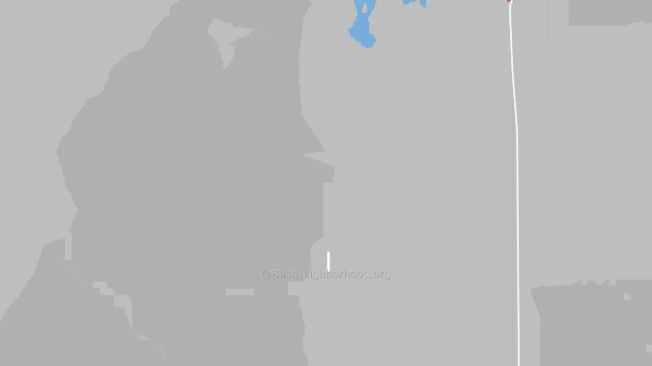 Walk Grade map of Empire, NV, walkable areas in green and car-dependent areas in red