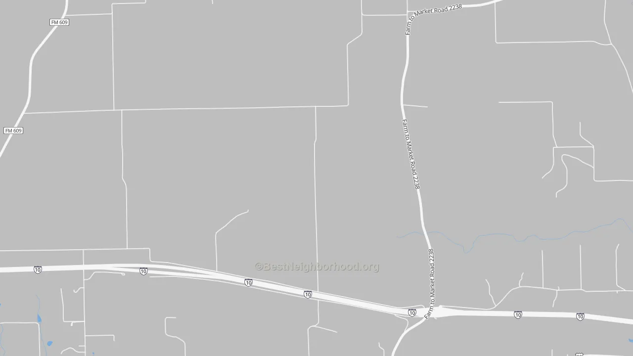 Walk Grade map of Engle, TX, walkable areas in green and car-dependent areas in red