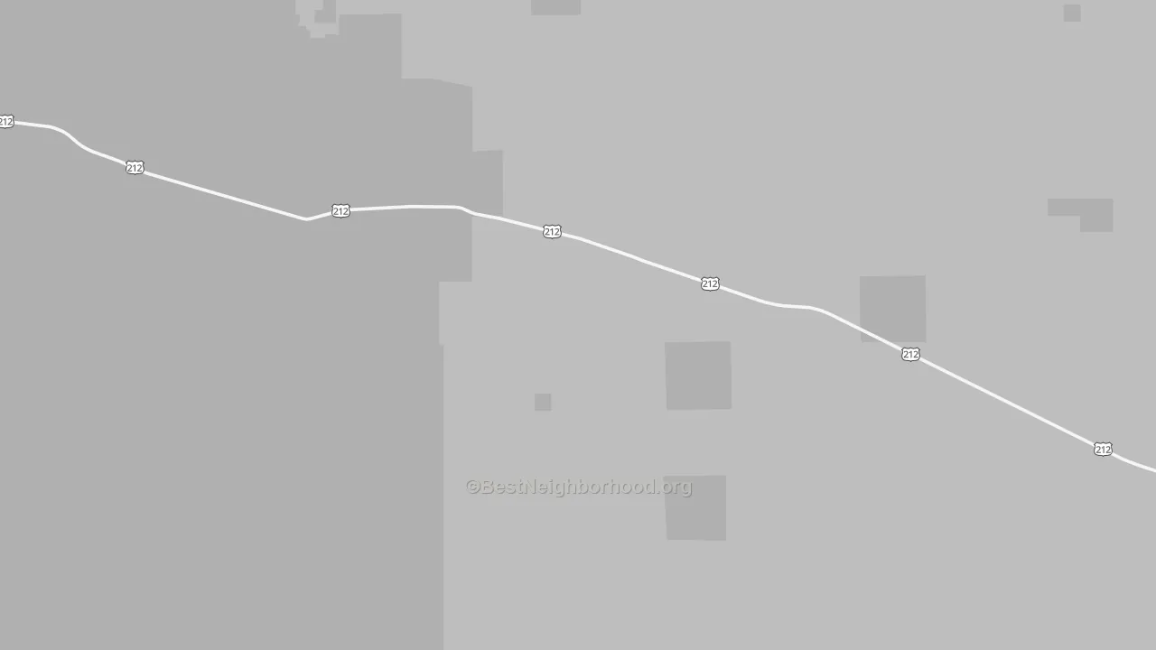 Walk Grade map of Epsie, MT, walkable areas in green and car-dependent areas in red