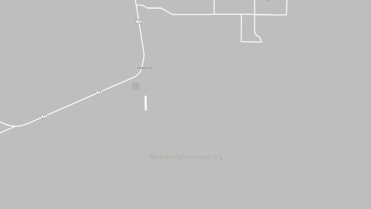 Walk Grade map of Fairfield, UT, walkable areas in green and car-dependent areas in red