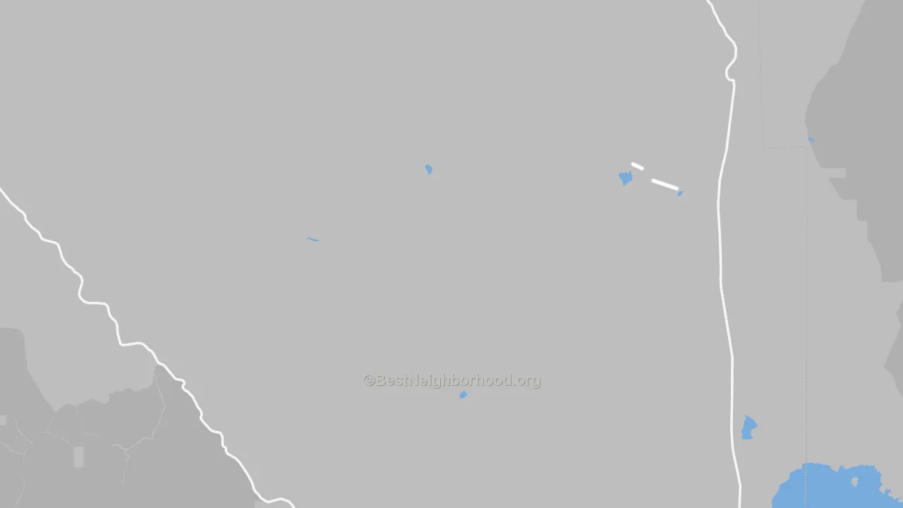 Walk Grade map of Gerlach, NV, walkable areas in green and car-dependent areas in red