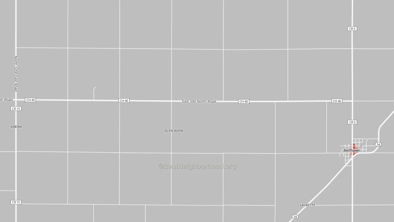 Walk Grade map of Glen Avon, IL, walkable areas in green and car-dependent areas in red
