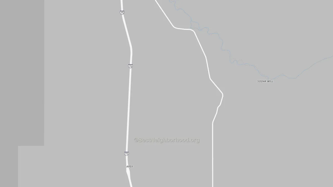 Walk Grade map of Glen, MT, walkable areas in green and car-dependent areas in red