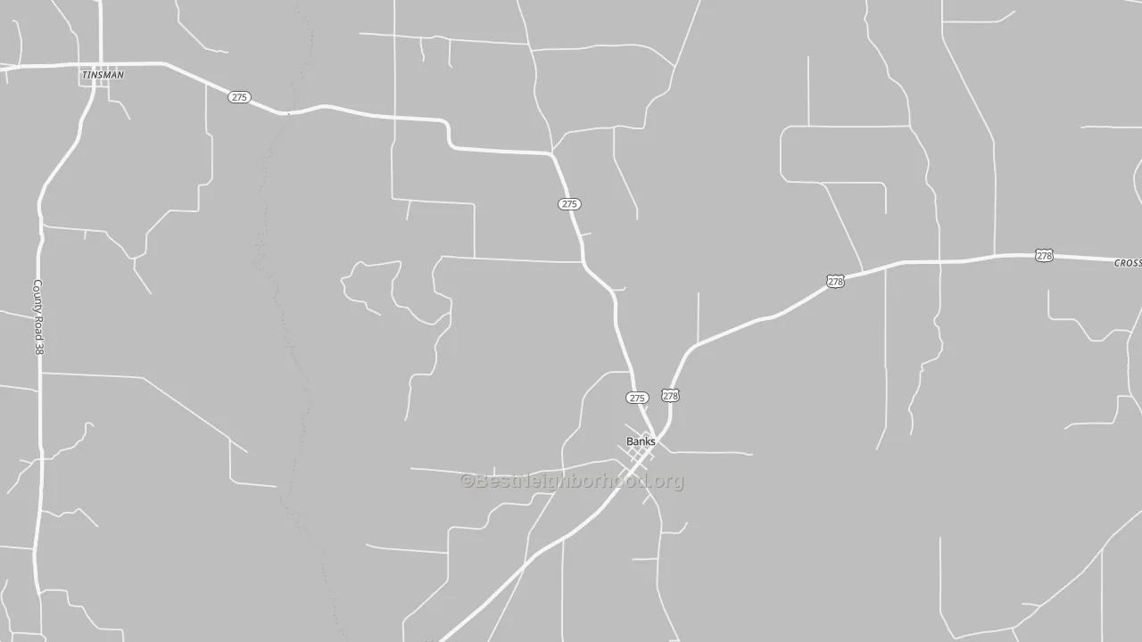 Walk Grade map of Gravelridge, AR, walkable areas in green and car-dependent areas in red