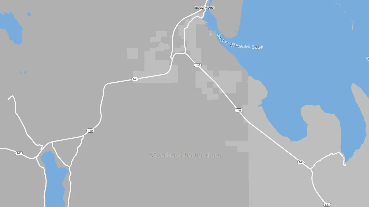 Walk Grade map of Hager, OR, walkable areas in green and car-dependent areas in red