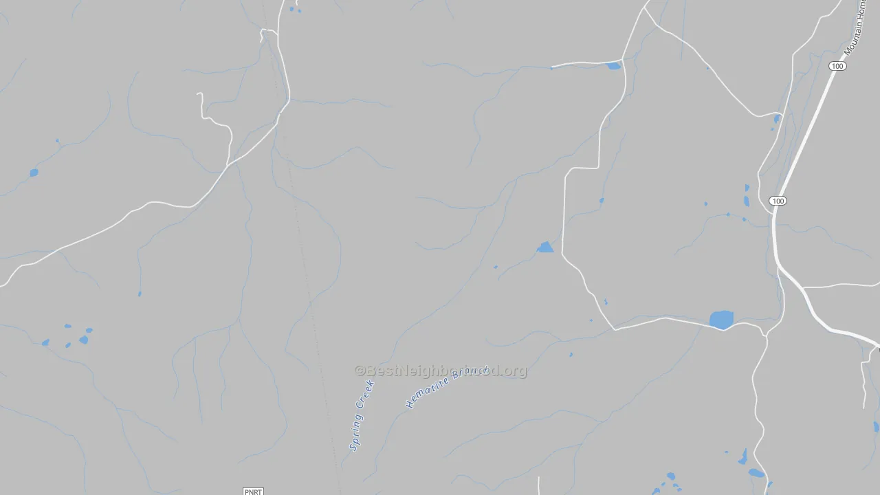 Walk Grade map of Haney, GA, walkable areas in green and car-dependent areas in red
