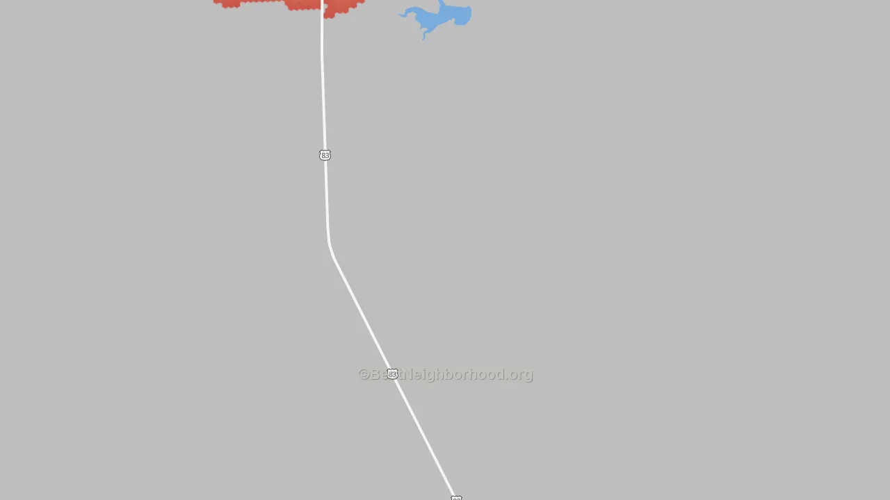 Walk Grade map of Hidden Timber, SD, walkable areas in green and car-dependent areas in red
