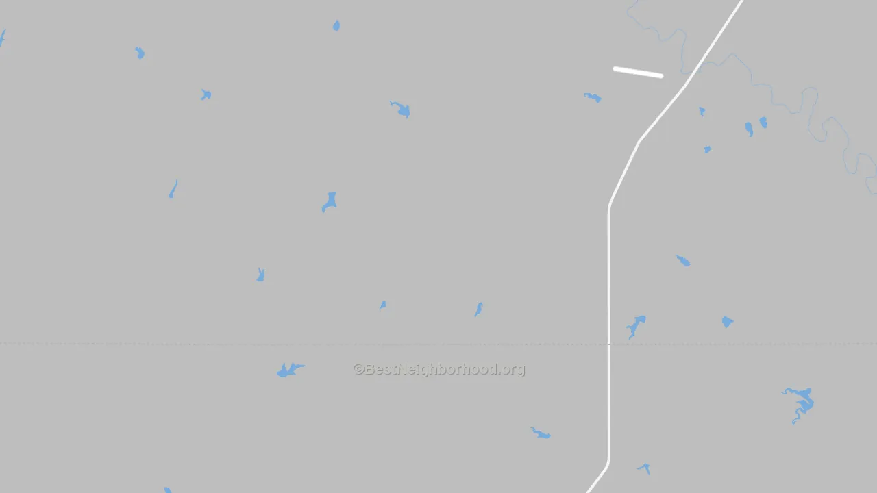 Walk Grade map of Hoover, SD, walkable areas in green and car-dependent areas in red