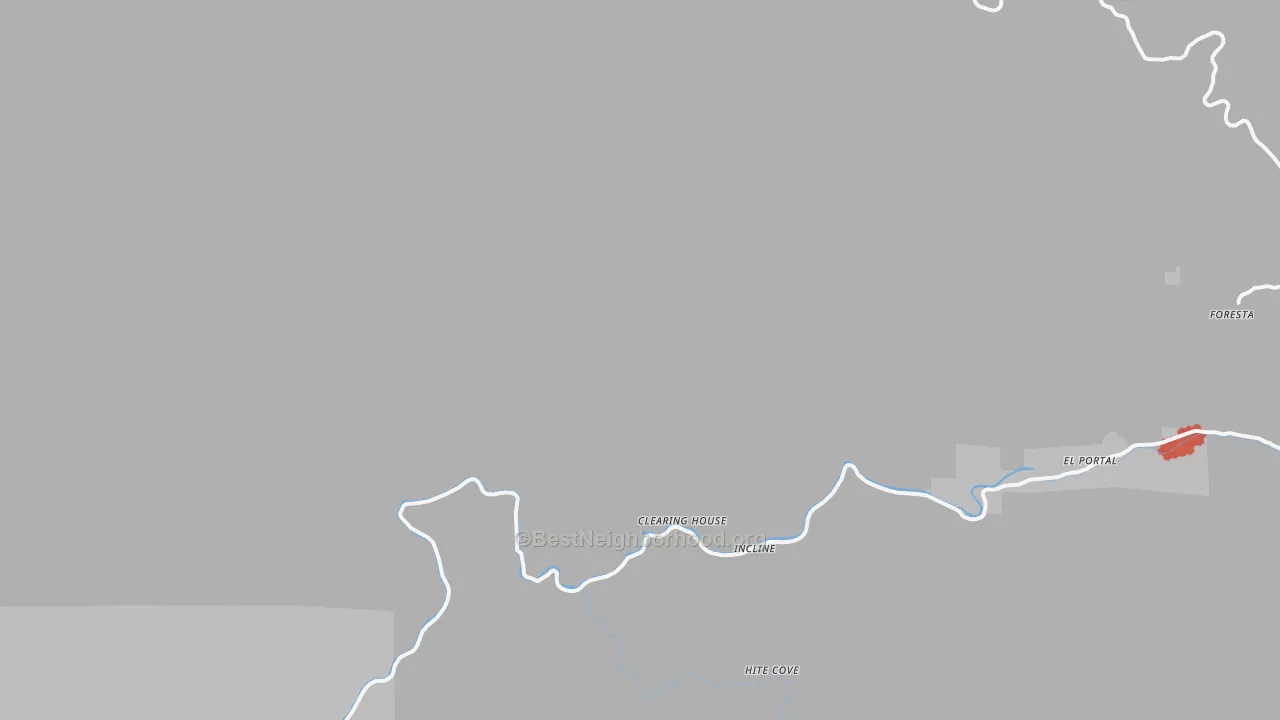 Walk Grade map of Incline, CA, walkable areas in green and car-dependent areas in red