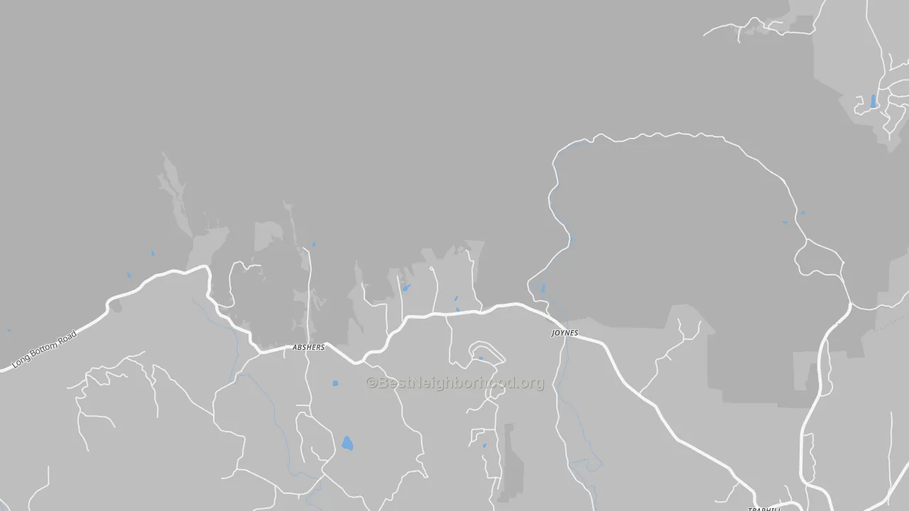 Walk Grade map of Joynes, NC, walkable areas in green and car-dependent areas in red